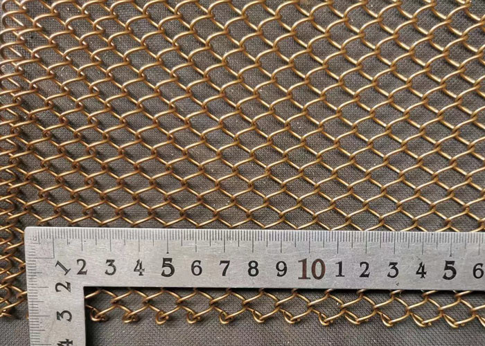 Decorative Aluminum 1.2mm Chain Link Screen Coil For Restaurants Cafes And Retail Outlets