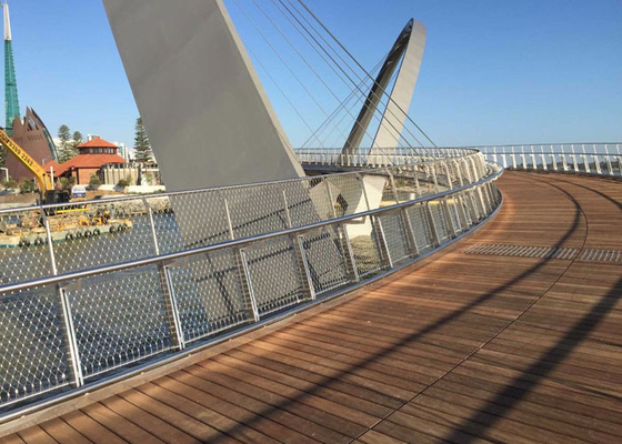 Highway Bridge Balustrade Webnet Wire Mesh Ferruled
