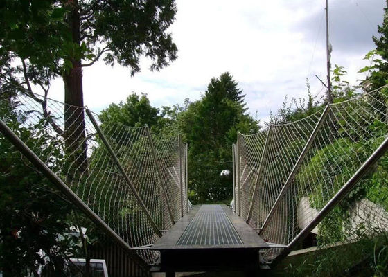 red de seguridad del acero inoxidable del puente suspendido 304 316 con la malla 2.5m m de la cuerda