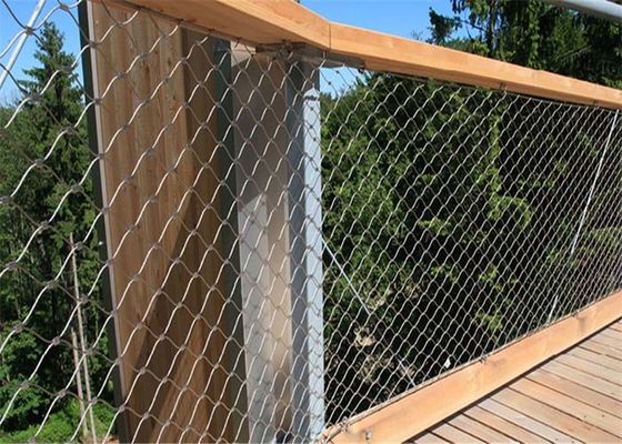 Corrosión anti de Mesh Netting 2.0m m de la cerca de la cuerda de alambre de la prevención Sus304 de la caída