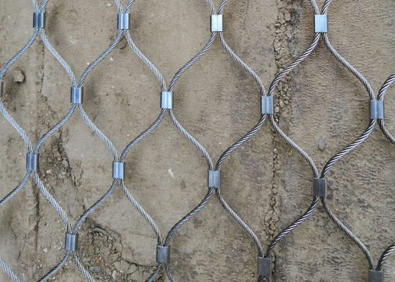 Customized 7x7 Stainless Steel Balustrade Cable Mesh with 60x104mm Mesh Opening and 2.0mm Cable Diameter