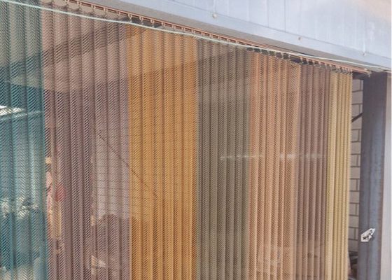 Customized Decorative 1mm Metal Mesh Drapery Anti Rust For Exhibition Hall