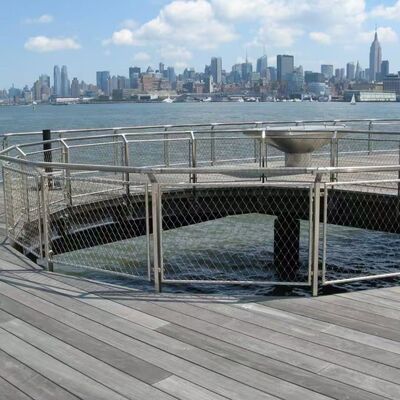 Fall Prevention Black Oxide Finished Stainless Steel Wire Rope Mesh with 60 Degree Mesh Angle