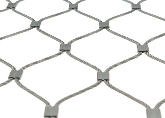 Flexible Inox Stainless Steel Wire Rope Mesh Knotted Ferruled