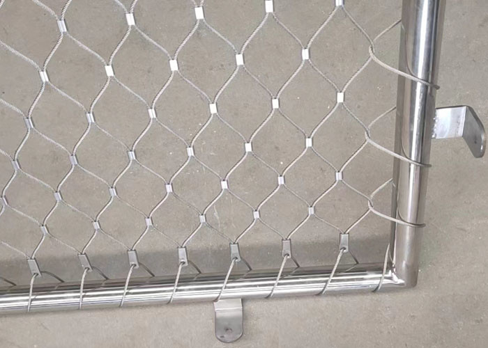Customized Cable Rope Mesh Fencing With Frame 2.0Mm Rope Wire