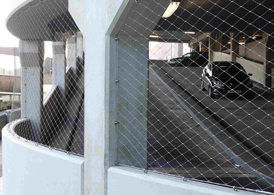 Red de cable de acero inoxidable de alta resistencia de 3,0 mm con agujero de 80 * 80 mm para malla de alambre arquitectónico