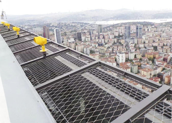 Red de acero inoxidable del cable de la virola 316 del SUS 304 de la flexibilidad para 3,0 el agujero arquitectónico de la cuerda 80*80 milímetros del milímetro