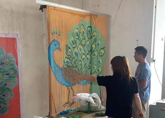 Del verano de la alambrada de la pantalla de la cortina de alambre del tabique 1,9 milímetros decorativos de aluminio