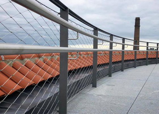 Red arquitectónica de Anti-ca3ida suspendida de la seguridad con la malla de acero inoxidable del cable 3,0 milímetros de alambre