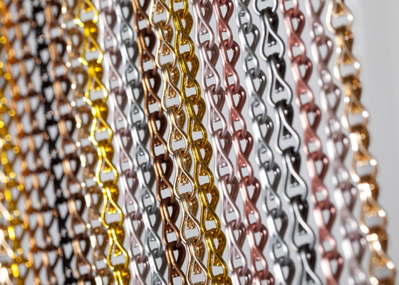 Exposición decorativa Hall Chain Link Fly Screen los 90x210cm