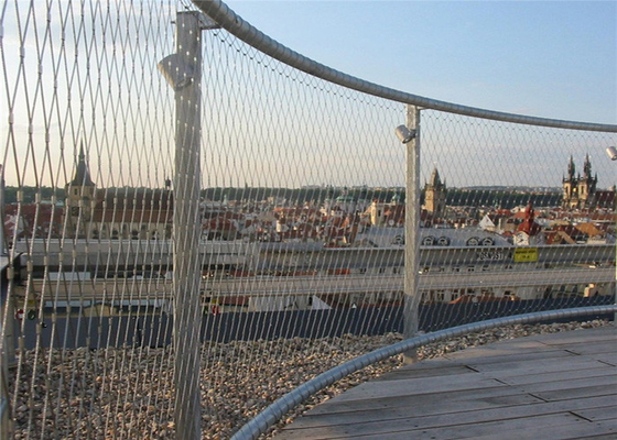 malla de alambre arquitectónica de 2.5m m, malla inoxidable de la cuerda