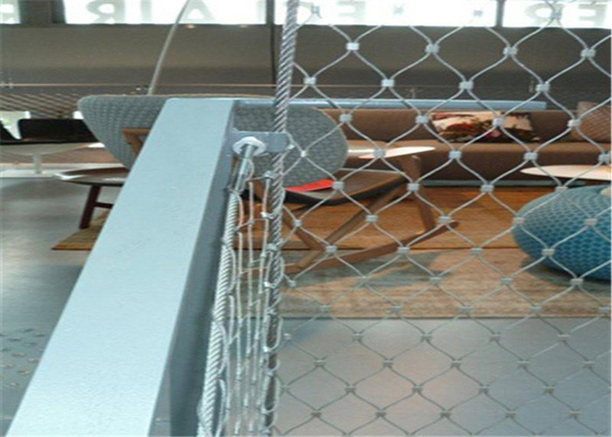 Malla de alambre arquitectónica del agujero de 60*60 milímetro, red de acero del cable