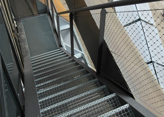 Alambre arquitectónico Mesh With Ferrules Grid de la escalera 1,2 milímetros de alambre resistente a la corrosión