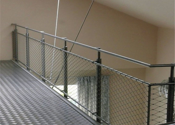 Agujero inoxidable de Mesh Netting 300x300m m de la cuerda de acero del balcón 1.2m m