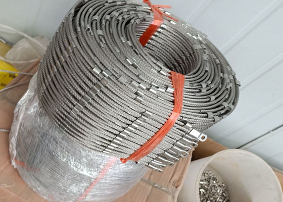 CE de acero inoxidable de la malla de la cuerda de la virola 7x7 de 25x25m m