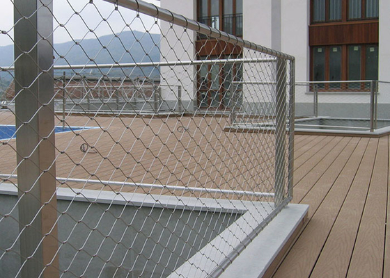 Corrosión anti inoxidable de Mesh Sus 304 de la cuerda de alambre de acero de la red 1.2m m de la protección del patio