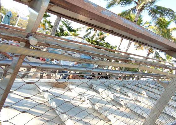 Red inoxidable flexible del cable de alambre de acero SS304 2,0 agujero del alambre 50x50 milímetros del milímetro