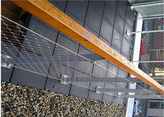 Malla modificada para requisitos particulares del cable de la balaustrada 7x7, malla de la cuerda de la virola del acero inoxidable