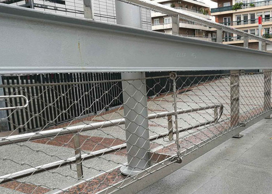 Valla de cuerda de acero inoxidable para pretección 2.0 MM 60x60 MM Agujero
