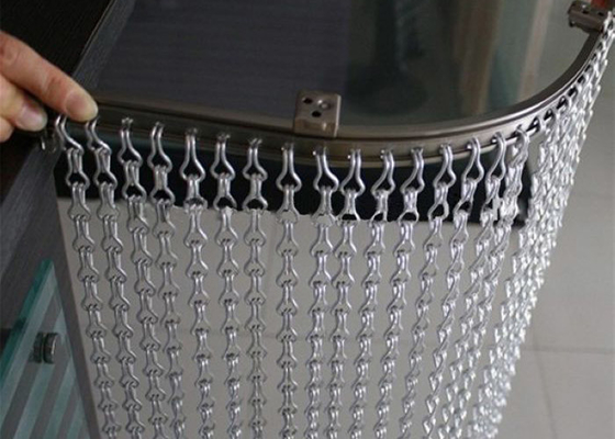 Paredes de cortina de aluminio modificadas para requisitos particulares del metal de la alambrada para el centro comercial los 90x210cm