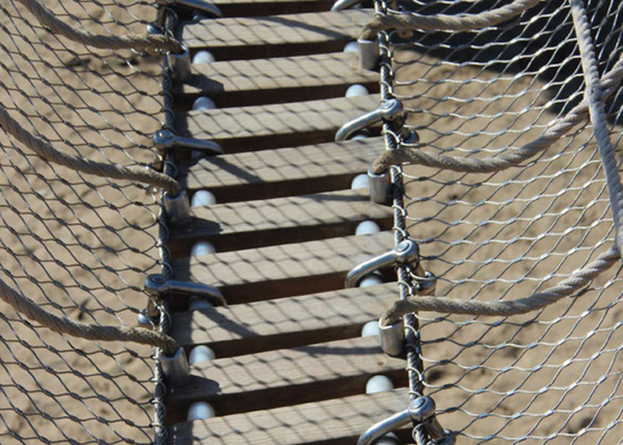 Ácido anti inoxidable de Mesh Protection Netting del cable de la cuerda de acero de SUS304 Playgroud