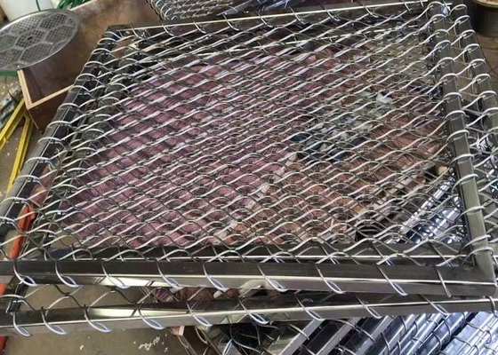 Cuerda de alambre de acero inoxidable flexible Mesh For Balustrade Or Railing