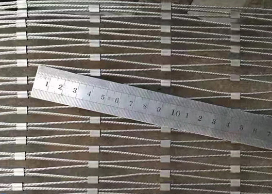 Virola de acero inoxidable modificada para requisitos particulares Mesh Non Rusting For Fencing de la cuerda 2.5m m de la flexibilidad