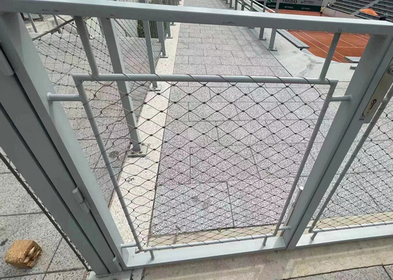 Red resistente a la corrosión de la malla de la cuerda de alambre de Aisi 316 como red de seguridad de la balaustrada