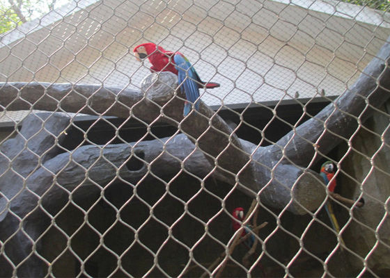 304 de acero inoxidable malla de cable de alambre para la escalera de aviario Tamaños personalizados