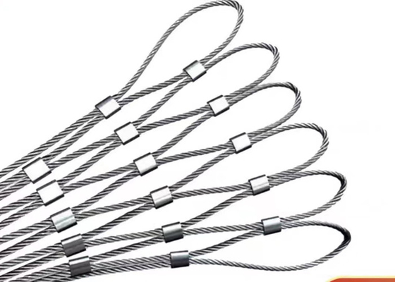 Cuerda de alambre de acero inoxidable de la virola no que aherrumbra 30*30m m Mesh For Balustrade Or Railing