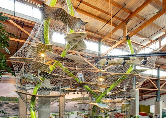 Jardín de juegos personalizado 304 de acero inoxidable cuerdas de malla de red anti-herrumbre