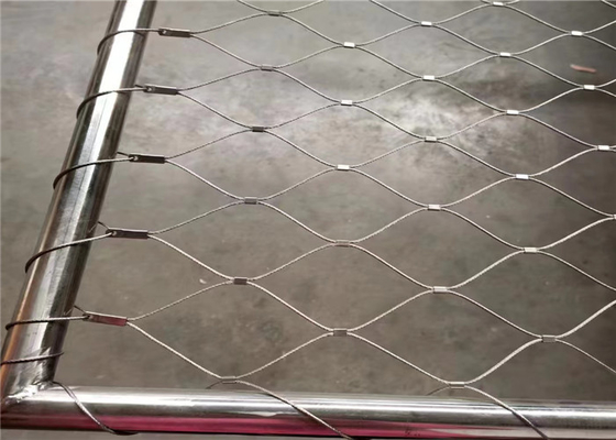 Alambre de cuerda de acero inoxidable flexible de Inox 316L Mesh Rhombus Shaped