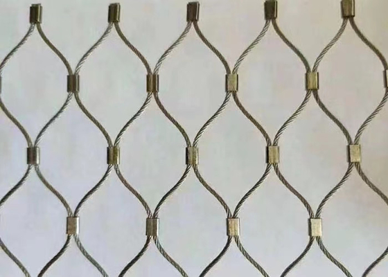 316 Acero inoxidable tejido de alambre de cuerda de ferrule para el pájaro del zoológico