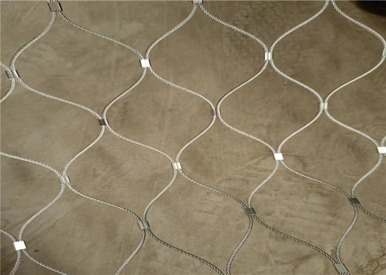 SS316 Diamante Flexible Inox Cable Mesh Pared de aviario Zoo Anticorrosión