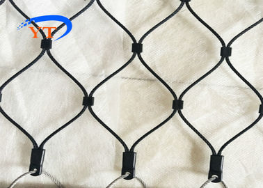 La malla X de la cuerda de alambre del óxido del negro de los SS tiende el cercado de alta resistencia del cable de la seguridad