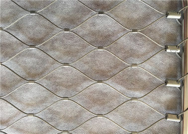 Tipo de encargo alambre Mesh Flexible Ss de la virola del parque zoológico de 4m m 304 7x7