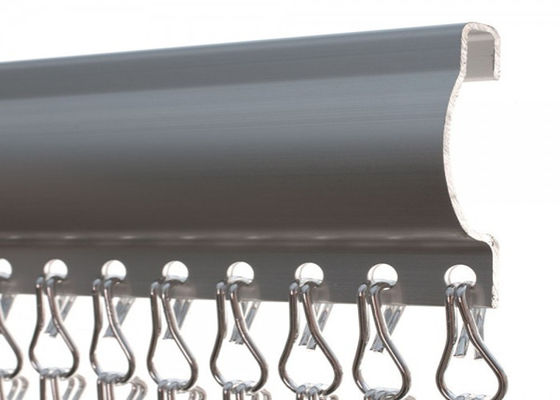 Malla de aluminio anodizada ganchos brillantes de la pantalla del insecto del 12MM