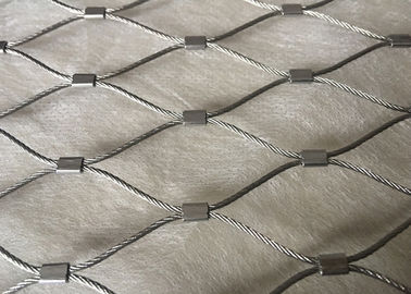 El estilo Ferruled X-tiende la red de la malla de alambre del cable del acero inoxidable para la fractura del parque zoológico resistente