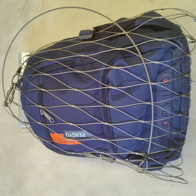 Bolsa de red de cuerda de acero inoxidable con malla de alambre de seguridad flexible para caídas ligeras contra robo