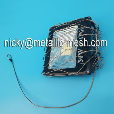 Acero inoxidable malla de cuerda bolsas anti robo para la red de seguridad del faro