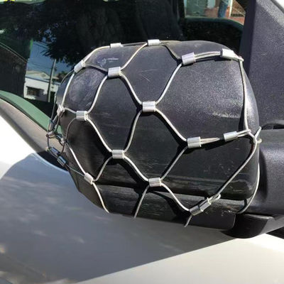 Anti robo del coche Espejo lateral de acero inoxidable de la cuerda de malla de bolsa
