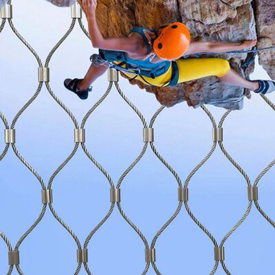 Red de protección para barandilla de malla de cable de acero inoxidable con relleno tipo X