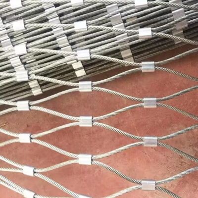 Malla de cable de acero inoxidable con férula para aviarios, para vallas de seguridad en recintos zoológicos