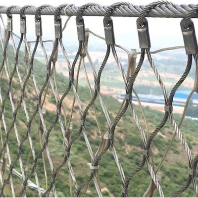 Cuadrícula de cable de acero inoxidable de diamante para protección de seguridad del puente