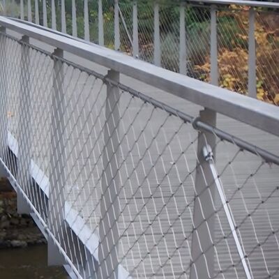 Cuadrícula de cable de acero inoxidable de diamante para la seguridad del puente