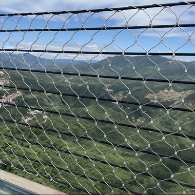 Fácil de instalar malla de cable de acero inoxidable para redes de seguridad de puentes de áreas escénicas