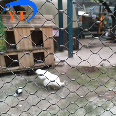 Barandilla de acero inoxidable del terraplén con la malla de la cuerda de la virola 2,0 milímetros de alambre