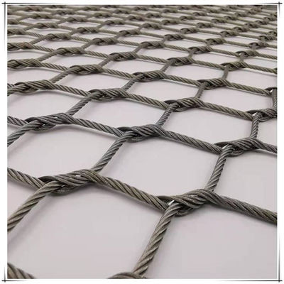 La cuerda anudada de acero inoxidable flexible Mesh Type de 50m m X tiende el cable para el parque zoológico