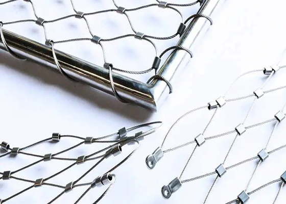 Cable de acero no que aherrumbra Mesh Balustrade Fencing Handrail Infill