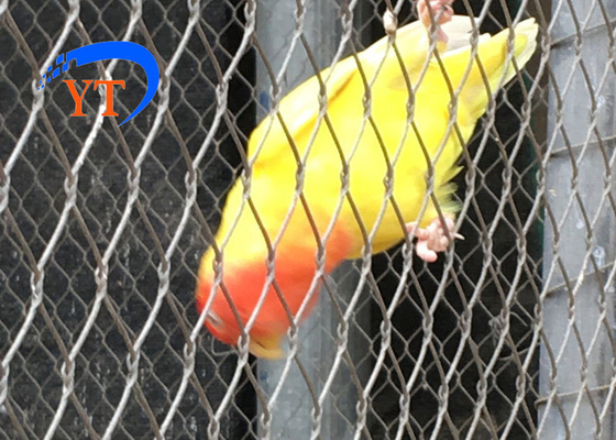 Tela metálica flexible de la pajarera del pájaro 7x7 del acero inoxidable para el recinto del parque zoológico